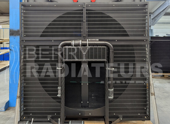 Mise en avant grille ventilation peinture époxy noire
